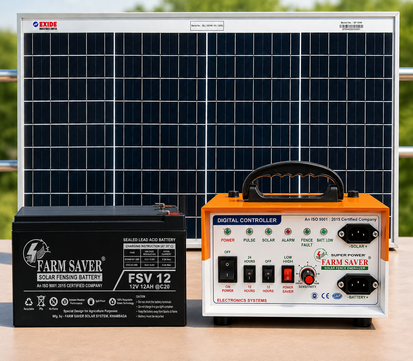 Farmsaverr solar zatka machin /soler fence inergizer /soler fence gard